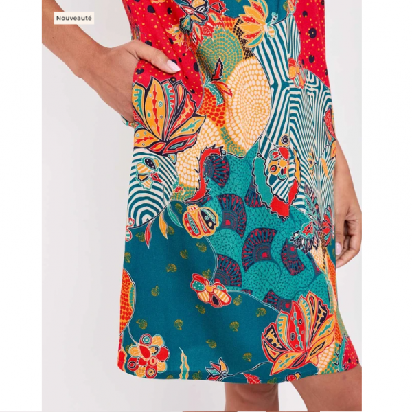 ROBE TATU IMPRIME ECOVISCOSE - LA FIANCEE - LE MOUTON A 3 PATTES - 3