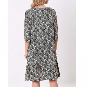 ROBE EVASEE IZOE IMPRIMEE ECOVISCOSE - LA FIANCEE - LE MOUTON A 3 PATTES - 1 2