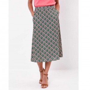 JUPE MI LONGUE EVASEE IMPRIMEE FLEURS ECOVISCOSE - LA FIANCEE - LE MOUTON A 3 PATTES - 1