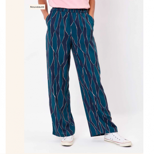 PANTALON FLUIDE LARGE MOMED IMPRIME ECOVISCOSE - LA FIANCEE - LE MOUTON A 3 PATTES - 1