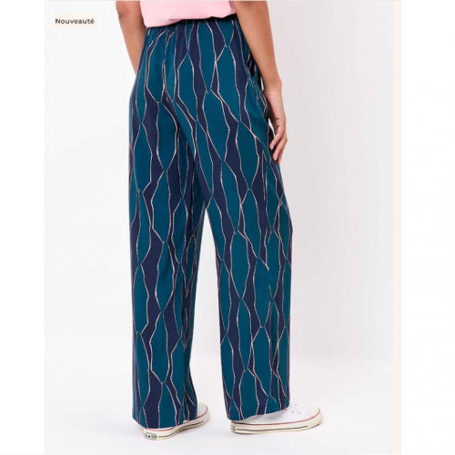 PANTALON FLUIDE LARGE MOMED IMPRIME ECOVISCOSE - LA FIANCEE - LE MOUTON A 3 PATTES - 2