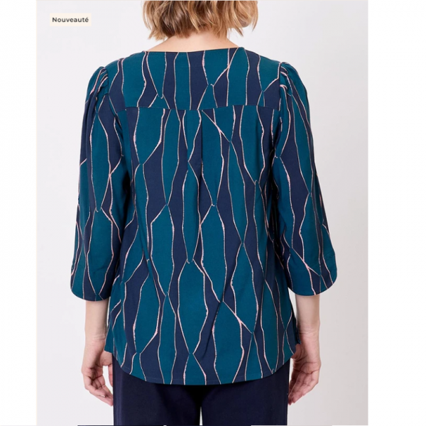 BLOUSE FLUIDE HORACE IMPRIMEE ECOVISCOSE - LA FIANCEE - LE MOUTON A 3 PATTES - 2