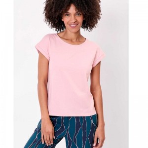 TSHIRT CEBANE DENTELLE ROSE COTON BIO - LA FIANCEE - LE MOUTON A 3 PATTES - 1