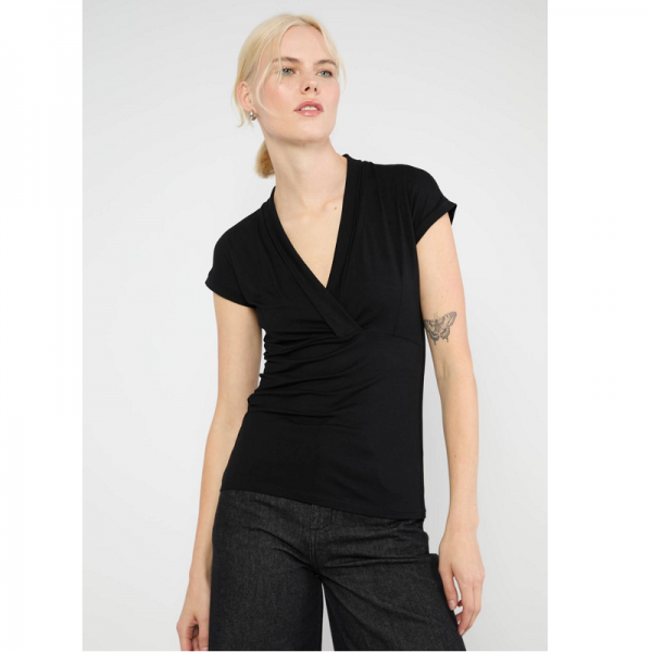 HAUT CACHE COEUR ECOVERO NOIR -...