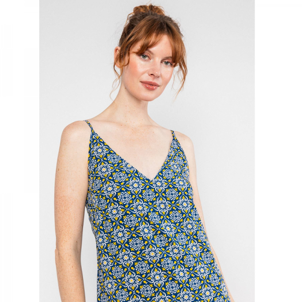 ROBE A BRETELLES ECOVERO IMPRIME...