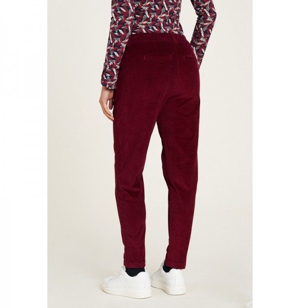 PANTALON VELOURS COLORIS RHUBARBE