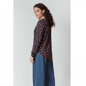 HAUT TEA BLEU IMPRIME FLEURS 2