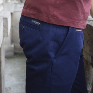 CHINO LOURD BLEU FONCE 2