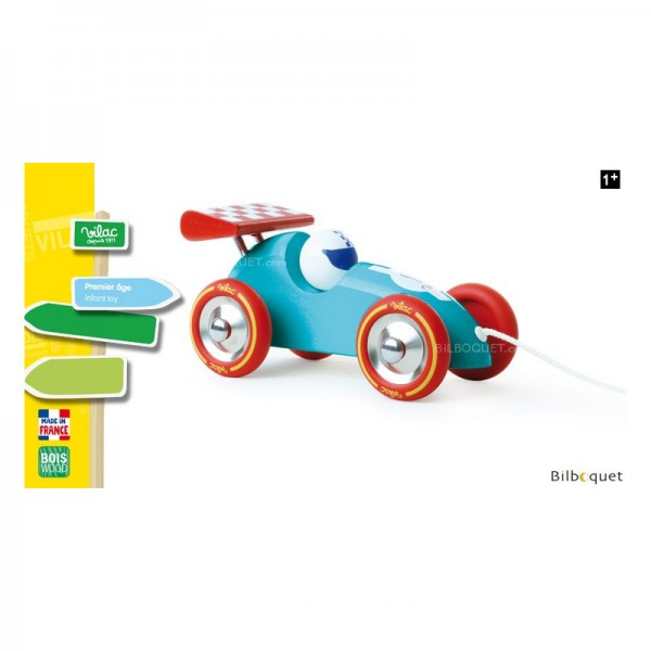 VOITURE DE COURSE À TRAINER TURQUOISE...