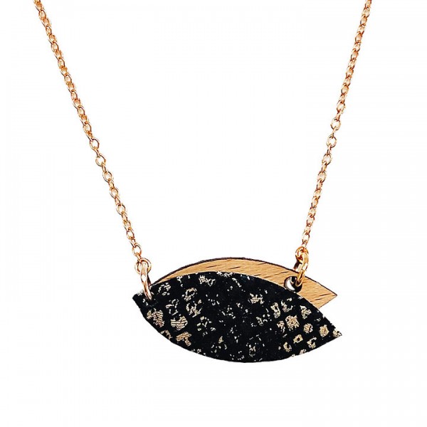 COLLIER MINI PETALE NOIR