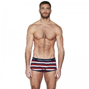 boxer rayures tricolores - vue de près - garçon français 2