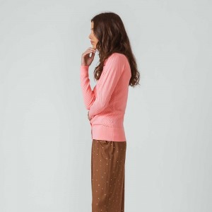 VESTE EN COTON BIO DE COLORIS ROSE - SKFK 2