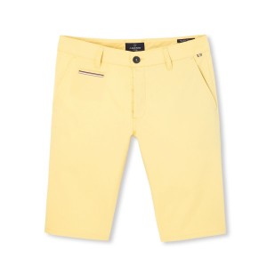 BERMUDA CHINO JAUNE DOUX EN COTON BIO ET FABRIQUE EN FRANCE - LA GENTLE FACTORY