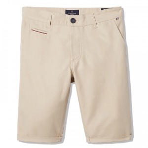 BERMUDA CHINO EN COTON BEIGE FABRIQUE EN FRANC - LA GENTLE FACTORY