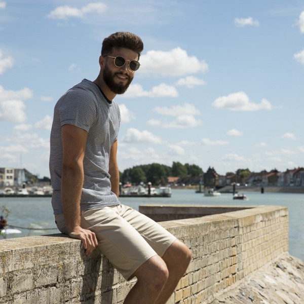 BERMUDA CHINO ESTIVAL UNI BEIGE MODE ETHIQUE - LA GENTLE FACTORY