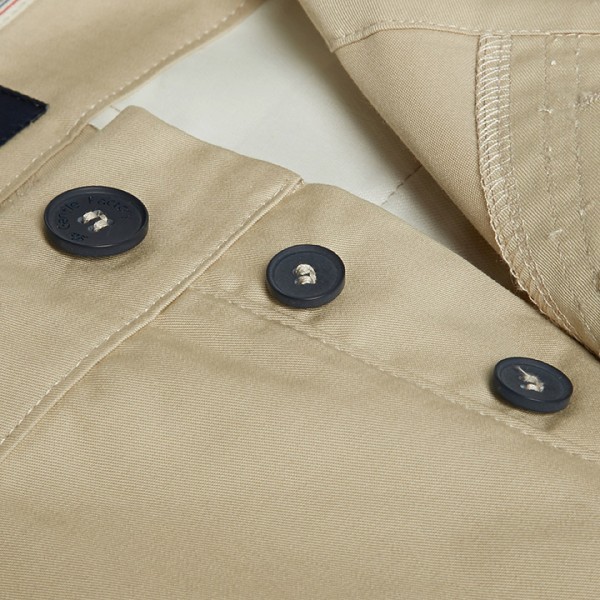 BERMUDA CHINO UNI BEIGE FABRIQUE EN FRANCE - LA GENTLE FACTORY