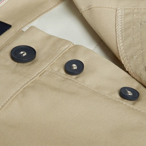BERMUDA CHINO UNI BEIGE FABRIQUE EN FRANCE - LA GENTLE FACTORY