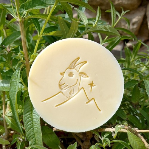 SAVON AU LAIT DE CHEVRE ET VERVEINE FAIT MAIN EN ARDECHE - SECRETS D ALPAGE