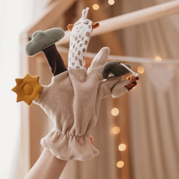 Gant d'activité marionnette Girafe