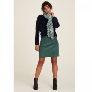 JUPE COURTE EN VELOURS UNIE...