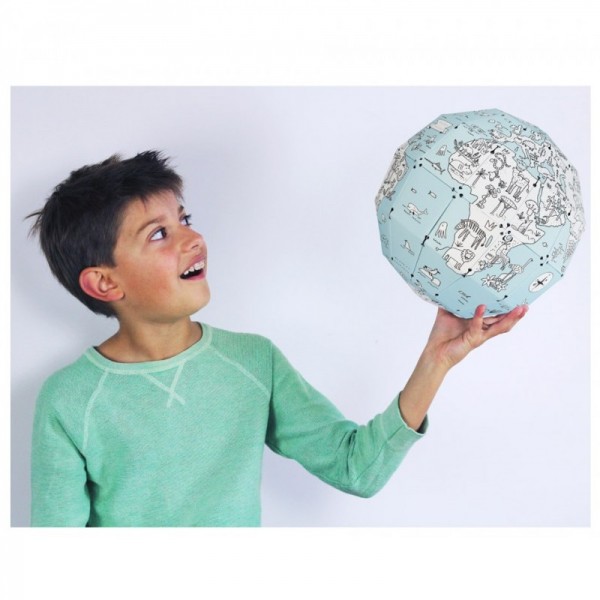 MON GLOBE TERRESTRE A COLORIER