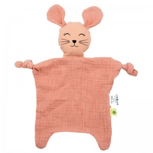Doudou souris rose