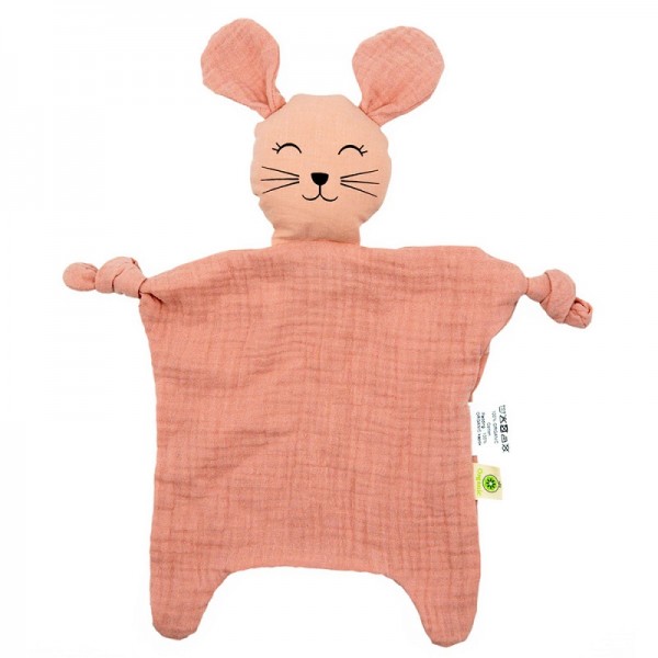 Doudou souris rose