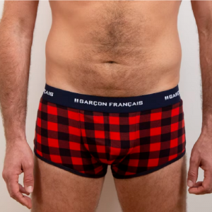 BOXER IMPRIME BUCHERON ROUGE