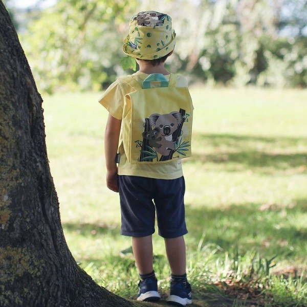 SAC A DOS KOALA JAUNE-COQ EN PATE