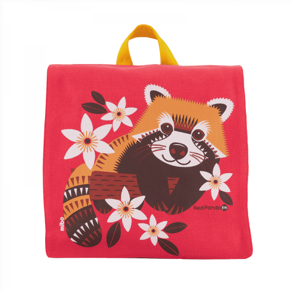 sac à dos panda roux framboise pour enfants - coq en pâte