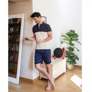 POLO ARIEL COTON BIO ECUME ET MARINE - ST JAMES - MAISON FT - LE MOUTON A 3 PATTES