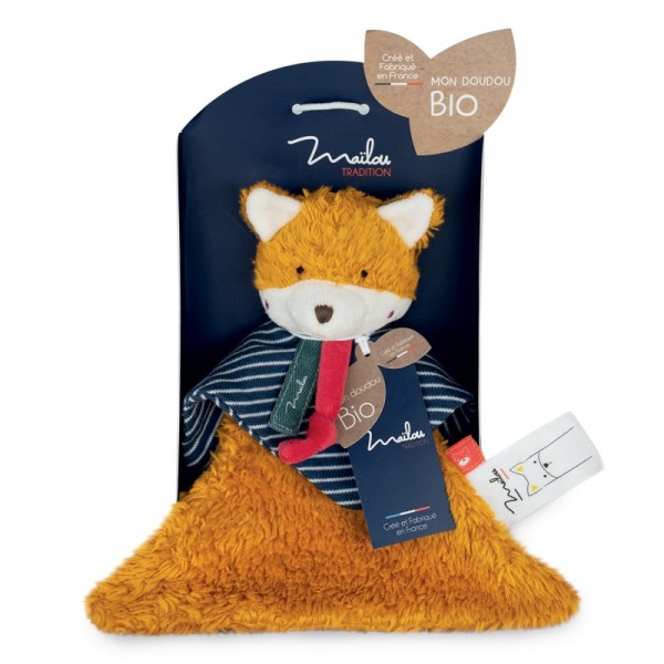 DOUDOU RENARD EN COTON BIO - MAILOU...