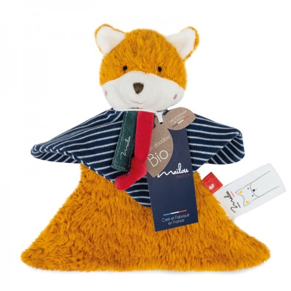 doudou renard en coton bio pour bébé - mailou tradition