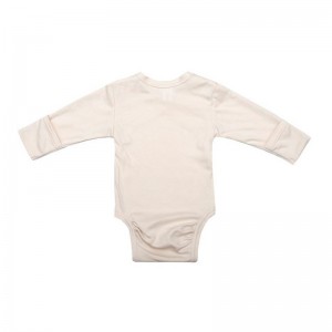 body croisé manches longues écru - wooly organic 2