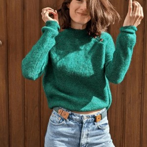 CEINTURE SANS BOUCLE VEGAN ET RECYCLEE VERTE - LIBELTE - LE MOUTON A 3 PATTES