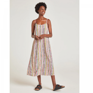 ROBE MIDI BRETELLES MULTICOLORE EN ECOVISCOSE - THOUGHT - LE MOUTON A 3 PATTES - 1