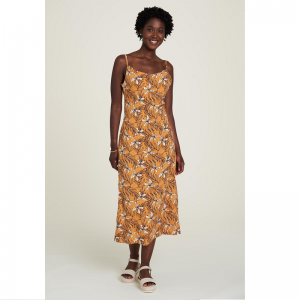 ROBE LONGUE BRETELLES JAUNE HAWAI ECOVERO - TRANQUILLO - LE MOUTON A 3 PATTES - 1