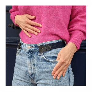 CEINTURE SANS BOUCLE VEGAN MARINE - LIBELTE - LE MOUTON A 3 PATTES