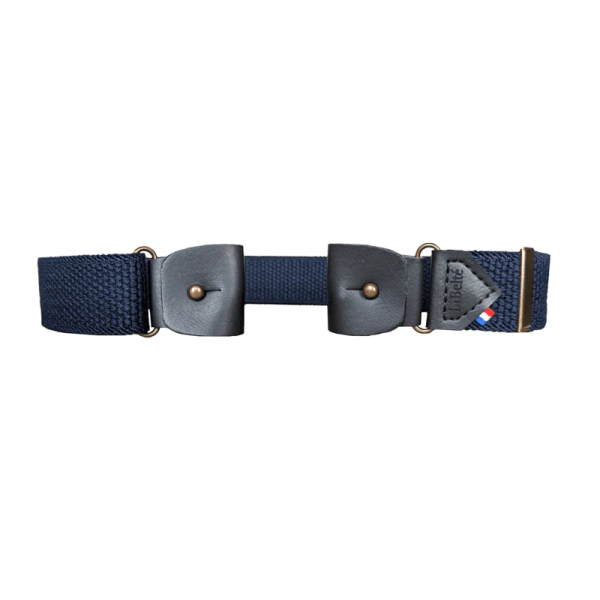 CEINTURE SANS BOUCLE VEGAN MARINE -...