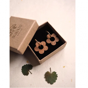 BOUCLES BOIS ROSA FLEUR - BEWOOD - LE MOUTON A 3 PATTES