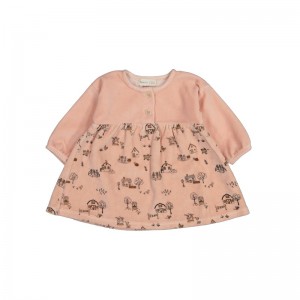 ROBE SHED EN VELOURS ROSE-...