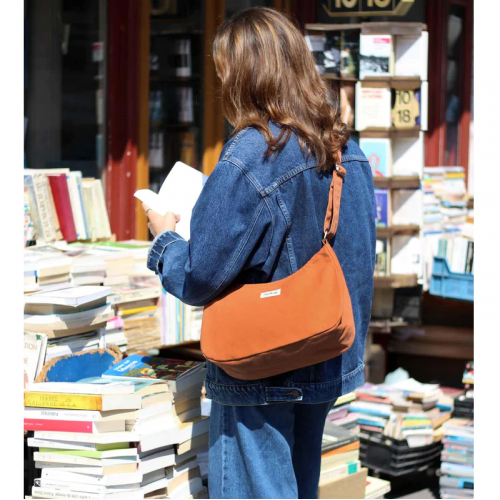SAC A MAIN ROSA EN COTON BIO SIENNE- HINDBAG - LE MOUTON A 3 PATTES - 1