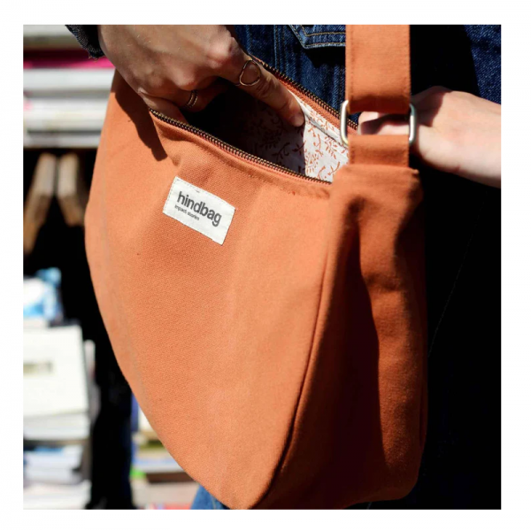 SAC A MAIN ROSA EN COTON BIO SIENNE- HINDBAG - LE MOUTON A 3 PATTES - 2