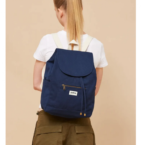 SAC A DOS ELIOT COTON BIO NAVY - HINDBAG - LE MOUTON A 3 PATTES - 1