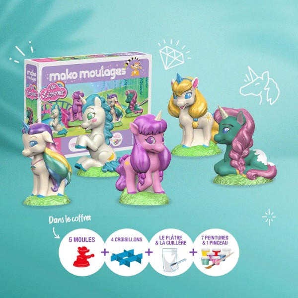 MES LICORNES COFFRET 5 MOULES - MAKO...