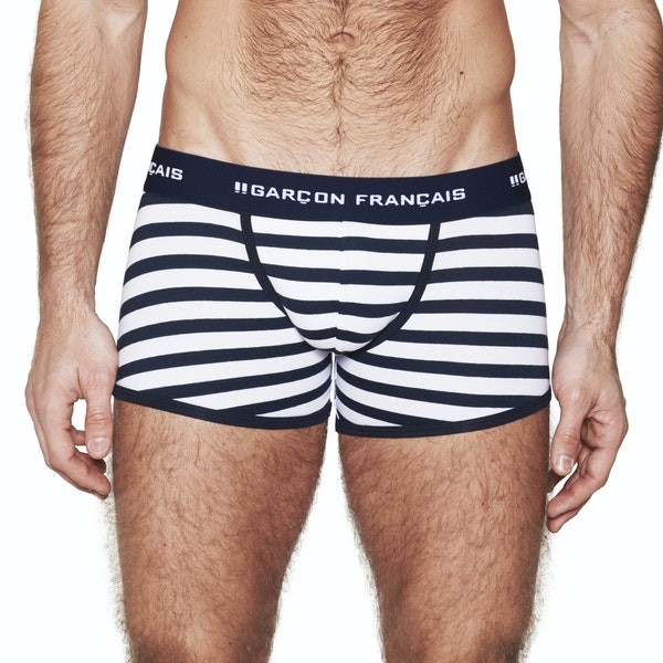 BOXER LONG A RAYURES MARINIERE