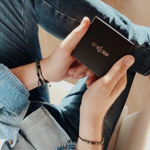 BRACELET HOMME CODE MORSE JE T AIME - LES MOTS DOUX - LE MOUTON A  3 PATTES - 2