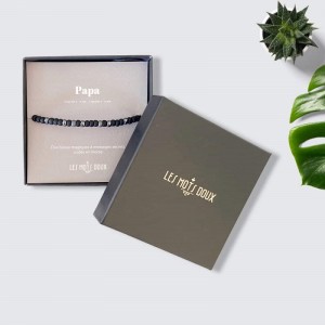 BRACELET HOMME CODE MORSE PAPA - LES MOTS DOUX - LE MOUTON A 3 PATTES - 1