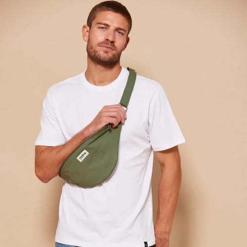 SAC BANANE SASHA COTON BIO OLIVE - HINDBAG - LE MOUTON A 3 PATTES - 1