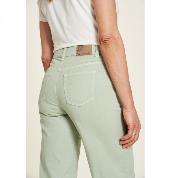 JEAN COUPE LARGE COTON BIO VERT PASTEL - TRANQUILLO - LE MOUTON A 3 PATTES - 4